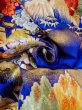 Photo36: N1015M Used Japanese kimono  Shiny Blue UCHIKAKE Wedding for women / Silk. UME plum bloom,   (Grade B) (36)