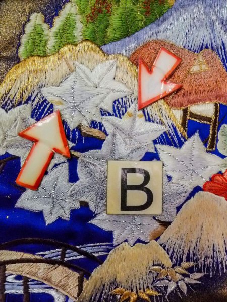 Photo38: N1015M Used Japanese kimono  Shiny Blue UCHIKAKE Wedding for women / Silk. UME plum bloom,   (Grade B) (38)