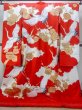 Photo2: N1015N Vintage Japanese kimono  Vivid Red UCHIKAKE Wedding for women / Silk. UME plum bloom,   (Grade B) (2)
