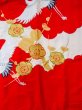 Photo10: N1015N Vintage Japanese kimono  Vivid Red UCHIKAKE Wedding for women / Silk. UME plum bloom,   (Grade B) (10)