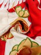 Photo29: N1015N Vintage Japanese kimono  Vivid Red UCHIKAKE Wedding for women / Silk. UME plum bloom,   (Grade B) (29)