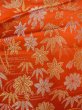 Photo6: N1015O Vintage Japanese kimono  Shiny Orange KAKESHITA under Uchikake for women / Silk. Chrysanthemum,   (Grade B) (6)