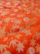 Photo11: N1015O Vintage Japanese kimono  Shiny Orange KAKESHITA under Uchikake for women / Silk. Chrysanthemum,   (Grade B) (11)