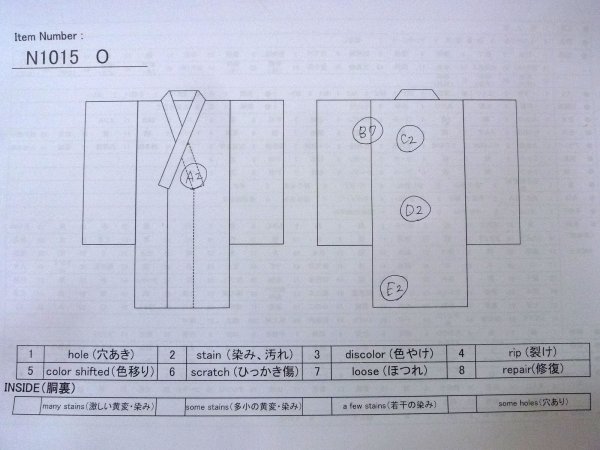 Photo14: N1015O Vintage Japanese kimono  Shiny Orange KAKESHITA under Uchikake for women / Silk. Chrysanthemum,   (Grade B) (14)