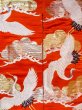 Photo5: N1015P Vintage Japanese kimono  Vivid Orange UCHIKAKE Wedding for women / Silk. Pine tree/branch/needle,   (Grade B) (5)