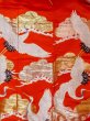 Photo9: N1015P Vintage Japanese kimono  Vivid Orange UCHIKAKE Wedding for women / Silk. Pine tree/branch/needle,   (Grade B) (9)