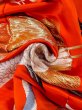 Photo31: N1015P Vintage Japanese kimono  Vivid Orange UCHIKAKE Wedding for women / Silk. Pine tree/branch/needle,   (Grade B) (31)
