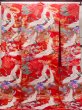 Photo1: N1015Q Used Japanese kimono  Vivid Red UCHIKAKE Wedding for women / Silk. Peony,   (Grade B) (1)