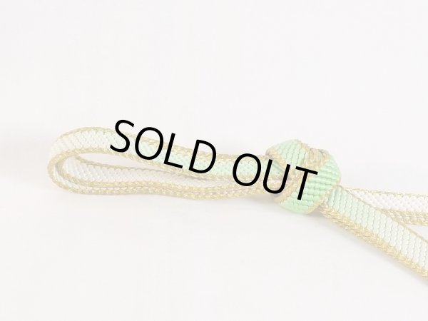 Photo2: Mint N1022XA Vintage Japanese Kimono   White OBIJIME decorative string/cord/rope  Gradation Silk. (Grade A) (2)