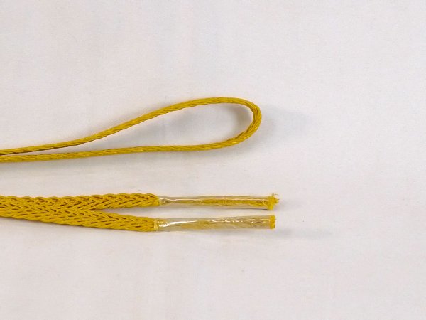 Photo4: Mint N1022XJ Vintage Japanese Kimono   Yellow OBIJIME decorative string/cord/rope   Silk. (Grade A) (4)