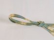 Photo2: N1022XQ Vintage Japanese Kimono  Shiny Light Blue OBIJIME decorative string/cord/rope  Lozenges Silk. (Grade B) (2)