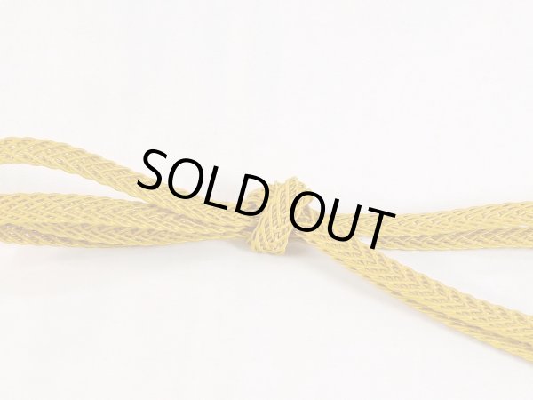 Photo3: Mint N1022XR Vintage Japanese Kimono   Yellow OBIJIME decorative string/cord/rope   Silk. (Grade A) (3)