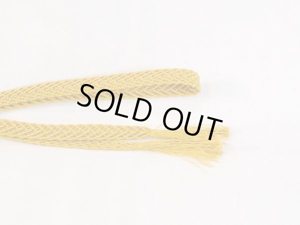 Photo4: Mint N1022XR Vintage Japanese Kimono   Yellow OBIJIME decorative string/cord/rope   Silk. (Grade A) (4)