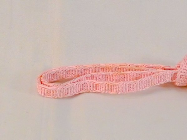 Photo2: N1023XM Vintage Japanese   Light Pink OBIJIME decorative string/cord/rope   Silk. (Grade C) (2)