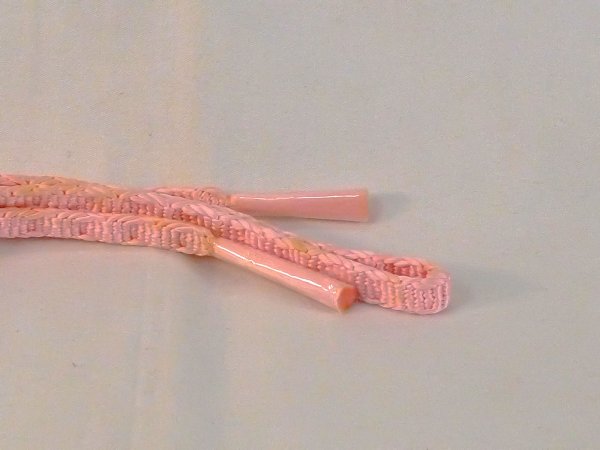 Photo4: N1023XM Vintage Japanese   Light Pink OBIJIME decorative string/cord/rope   Silk. (Grade C) (4)