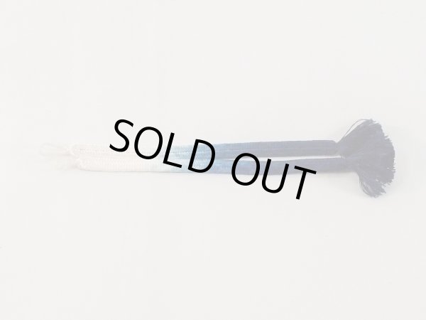 Photo1: N1025XF Vintage Japanese Kimono  Dark Teal HAORIHIMO ties  Silk. (Grade A) (1)