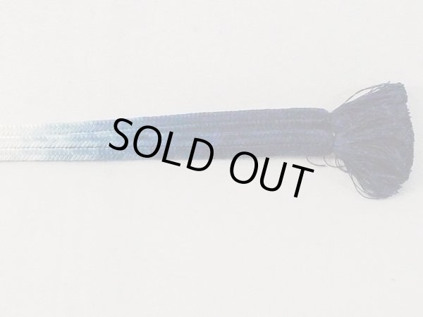 Photo3: N1025XF Vintage Japanese Kimono  Dark Teal HAORIHIMO ties  Silk. (Grade A) (3)