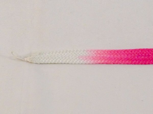 Photo2: N1025XI Vintage Japanese Kimono  Vivid Pink HAORIHIMO ties  Silk. (Grade A) (2)