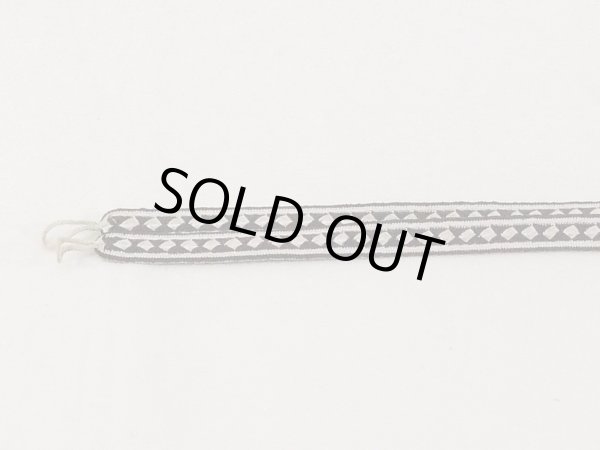 Photo2: N1025XJ Vintage Japanese Kimono   Black HAORIHIMO ties Lozenges Silk. (Grade A) (2)