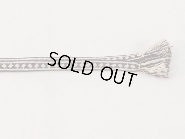 Photo3: N1025XJ Vintage Japanese Kimono   Black HAORIHIMO ties Lozenges Silk. (Grade A) (3)