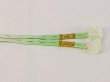 Photo3: N1025XK Vintage Japanese Kimono  Light Yellowish Green HAORIHIMO ties  Silk. (Grade A) (3)