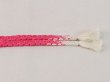 Photo3: N1025XM Vintage Japanese Kimono  Vivid Pink HAORIHIMO ties  Silk. (Grade A) (3)