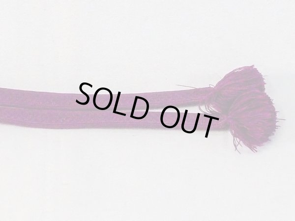 Photo3: N1030XC Vintage Japanese Kimono  Vivid Purple HAORIHIMO ties  Silk. (Grade A) (3)