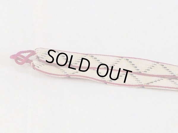 Photo2: N1030XI Vintage Japanese Kimono   Off White HAORIHIMO ties Abstract pattern Silk. (Grade C) (2)