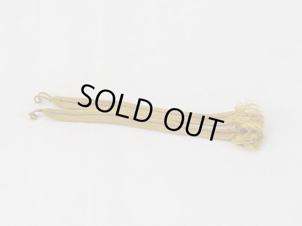 Photo1: N1030XL Vintage Japanese Kimono   Yellow HAORIHIMO ties Line Silk. (Grade A) (1)