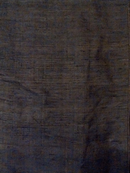 Photo5: N1101A Vintage Japanese kimono Dark Grayish Brown Men's Haori for men / Silk.    (Grade D) (5)