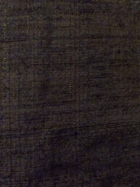 Photo8: N1101A Vintage Japanese kimono Dark Grayish Brown Men's Haori for men / Silk.    (Grade D) (8)