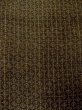 Photo7: N1101B Vintage Japanese kimono  Dark Olive Men's Haori for men / Silk. Lozenges, Stains all over including lining.  (Grade D) (7)