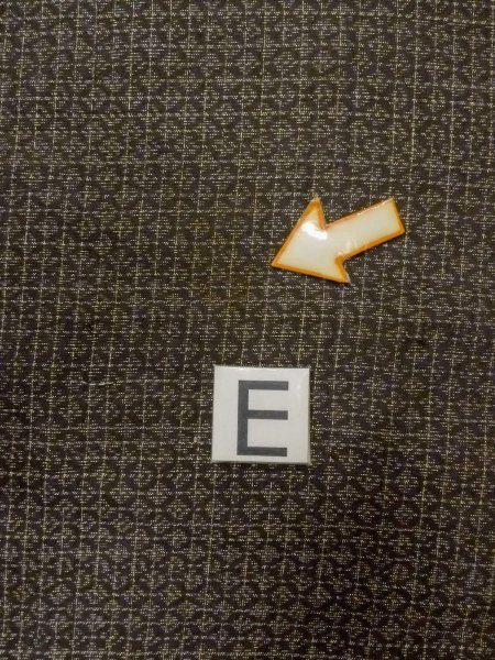 Photo19: N1101B Vintage Japanese kimono  Dark Olive Men's Haori for men / Silk. Lozenges, Stains all over including lining.  (Grade D) (19)