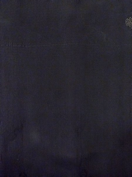 Photo5: N1101D Antique Japanese kimono   Black HAORI short jacket for women / Silk.    (Grade D) (5)