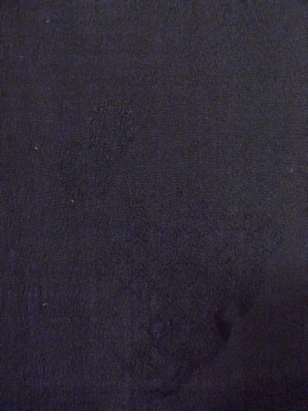 Photo7: N1101D Antique Japanese kimono   Black HAORI short jacket for women / Silk.    (Grade D) (7)