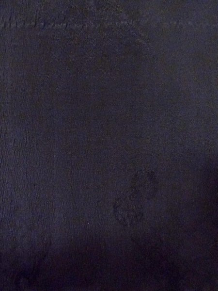 Photo8: N1101D Antique Japanese kimono   Black HAORI short jacket for women / Silk.    (Grade D) (8)