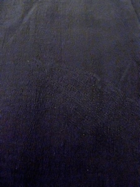 Photo10: N1101D Antique Japanese kimono   Black HAORI short jacket for women / Silk.    (Grade D) (10)