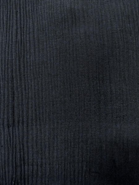 Photo6: N1101E Vintage Japanese kimono   Black HAORI short jacket for women / Silk.    (Grade D) (6)