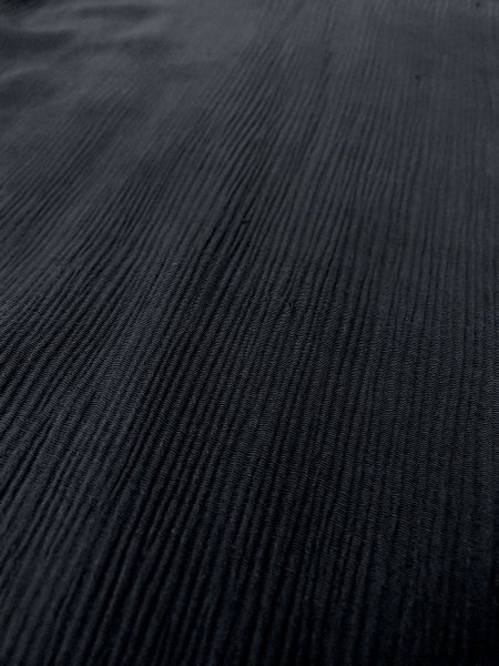 Photo9: N1101E Vintage Japanese kimono   Black HAORI short jacket for women / Silk.    (Grade D) (9)