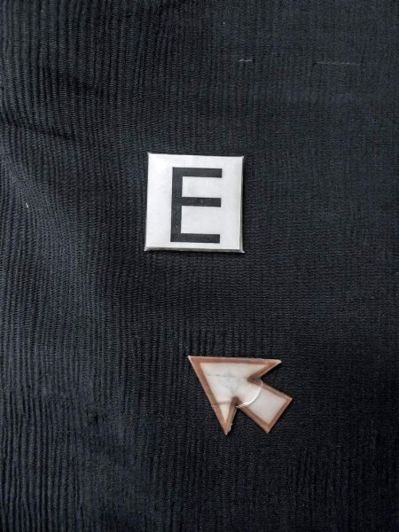 Photo19: N1101E Vintage Japanese kimono   Black HAORI short jacket for women / Silk.    (Grade D) (19)