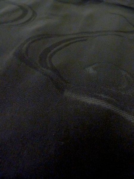 Photo9: Mint N1101F Vintage Japanese kimono   Black HAORI short jacket for women / Silk. Stream   (Grade A) (9)