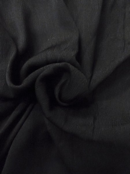 Photo13: N1101H Antique Japanese kimono   Black HAORI short jacket for women / Silk.    (Grade B) (13)