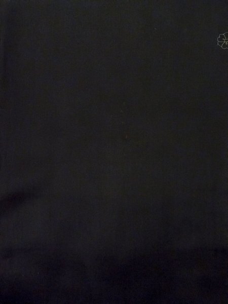 Photo3: N1101I Vintage Japanese kimono   Black HAORI short jacket for women / Silk.    (Grade D) (3)