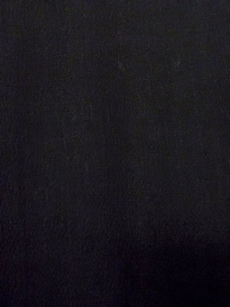 Photo6: N1101I Vintage Japanese kimono   Black HAORI short jacket for women / Silk.    (Grade D) (6)