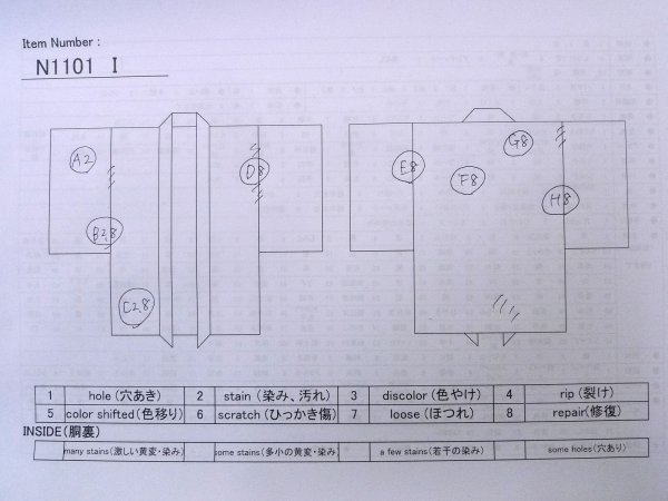 Photo14: N1101I Vintage Japanese kimono   Black HAORI short jacket for women / Silk.    (Grade D) (14)