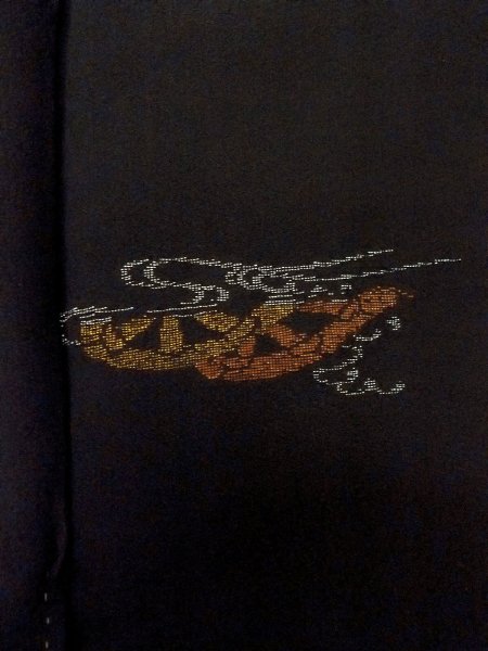 Photo7: N1101J Antique Japanese kimono   Black HAORI short jacket for women / Silk. Swirl,   (Grade B) (7)