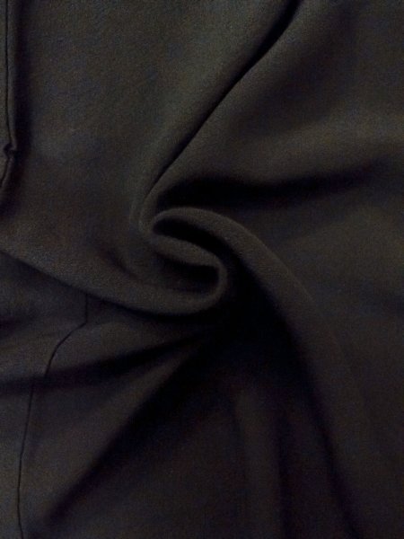 Photo11: N1101J Antique Japanese kimono   Black HAORI short jacket for women / Silk. Swirl,   (Grade B) (11)