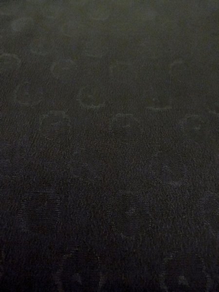 Photo9: N1101K Vintage Japanese kimono  Dark Black HAORI short jacket for women / Silk. Flower   (Grade A) (9)