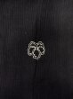 Photo3: N1101L Vintage Japanese kimono  Dark Black HAORI short jacket for women / Silk.    (Grade B) (3)
