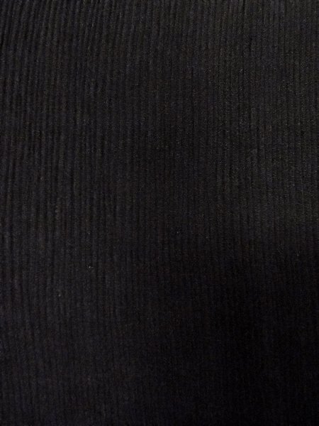 Photo6: N1101L Vintage Japanese kimono  Dark Black HAORI short jacket for women / Silk.    (Grade B) (6)